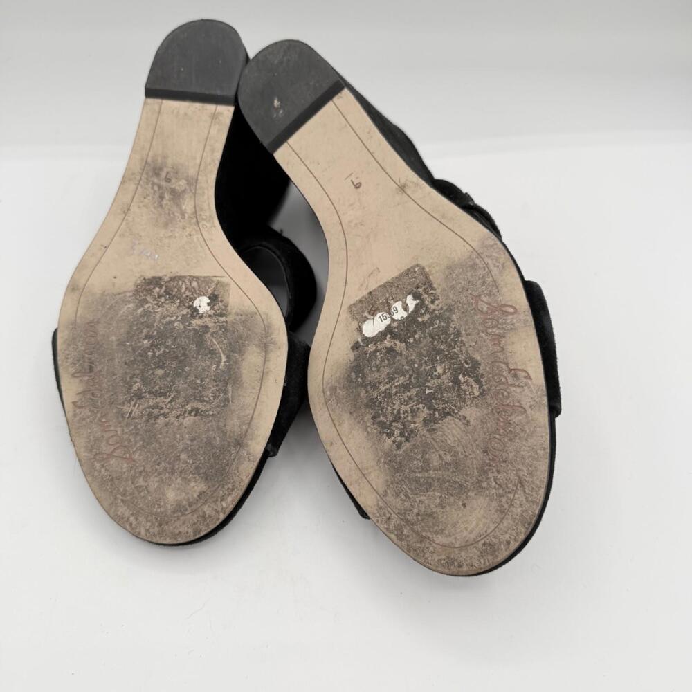 Sam‎ Edelman Nahla Women's 9 Black Suede Wedge Shoes Classic - Picture 6 of 7